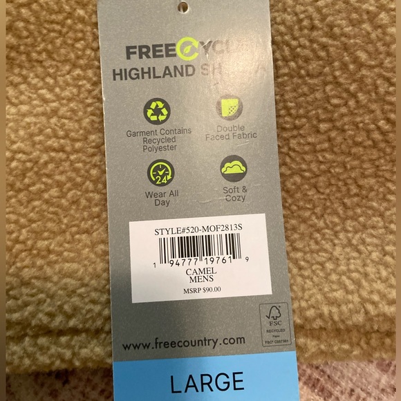 ••Free Country Zip Up Sherpa Jacket - Picture 5 of 5